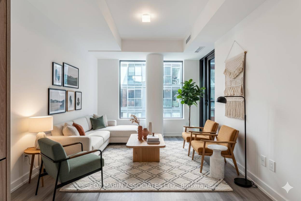 Step inside this brand new, never lived in 1 Den suite at 28 Eastern Avenue.