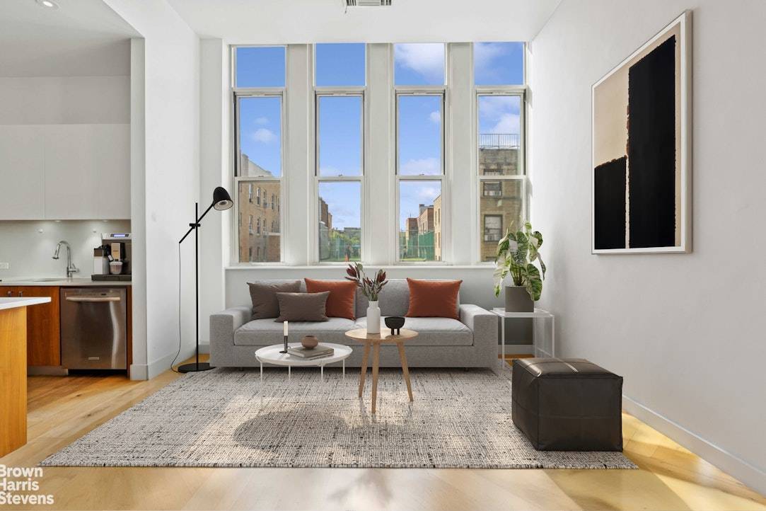 Dramatic Light, Soaring Ceilings amp ; a Home with History A Signature Harlem Loft Retreat Step into this expansive one bedroom convertible two bed loft at the PS90 Condominium, where ...