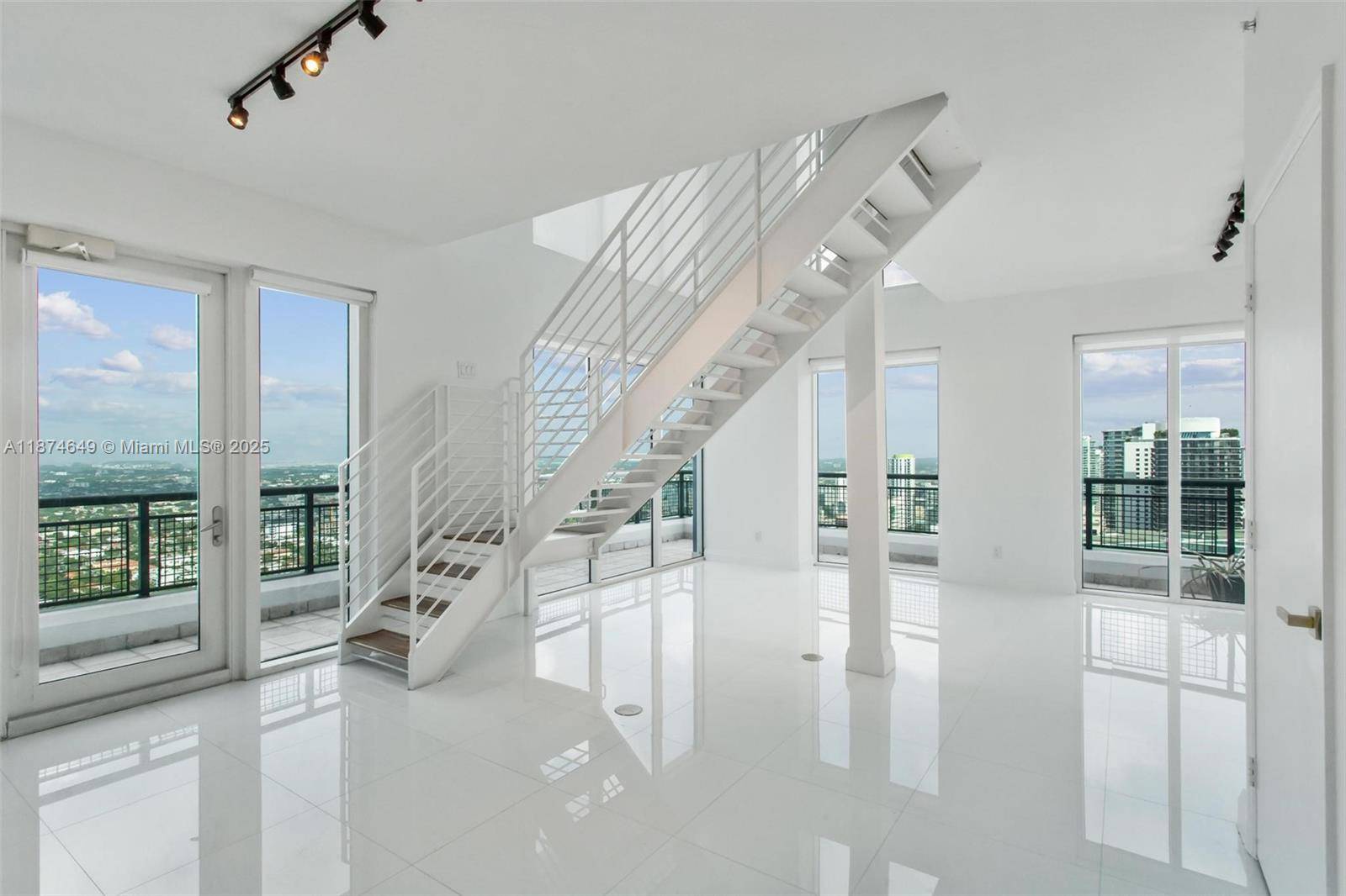 Corner, two story 2BR 2. 5BA on the 44 floor renovated less than two years ago.