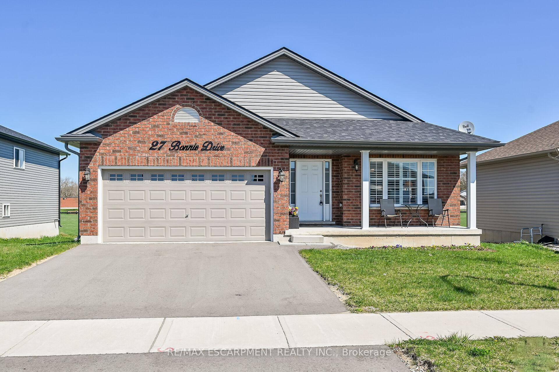Stunning, Beautifully upgraded 2 bedroom, 2 bathroom Bungalow built in 2021 on sought after Bonnie Drive and situated on premium lot 57 x 102 lot backing onto school field area.