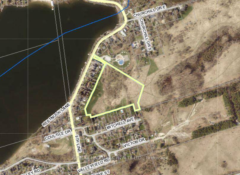 Nicely Nestled 10 acre property Near Coltice Park, with Deeded Water frontOverlooking Beautiful Mussleman's Lake.