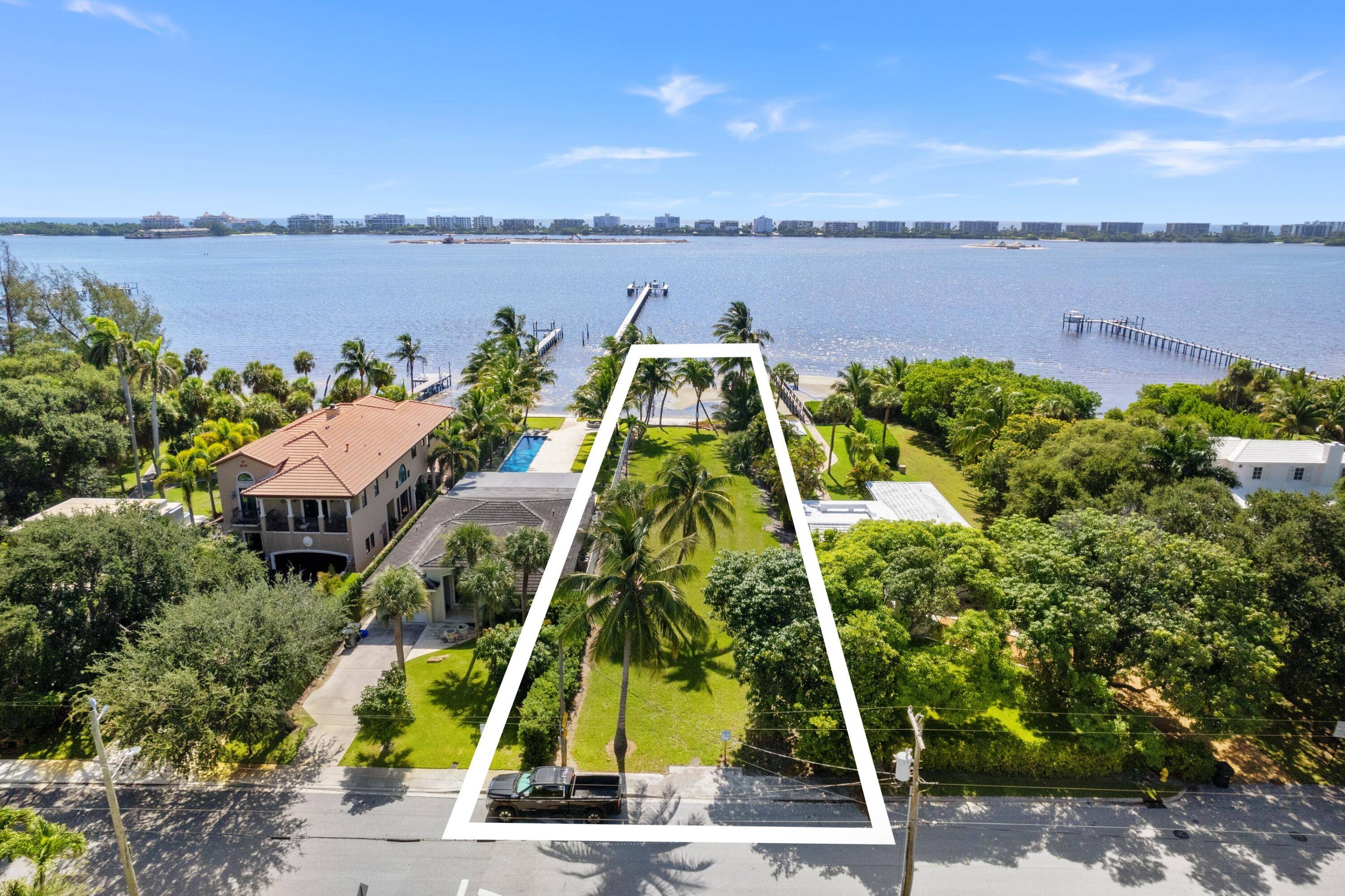 Build ready lot overlooking Palm Beach Island with NO HOA.