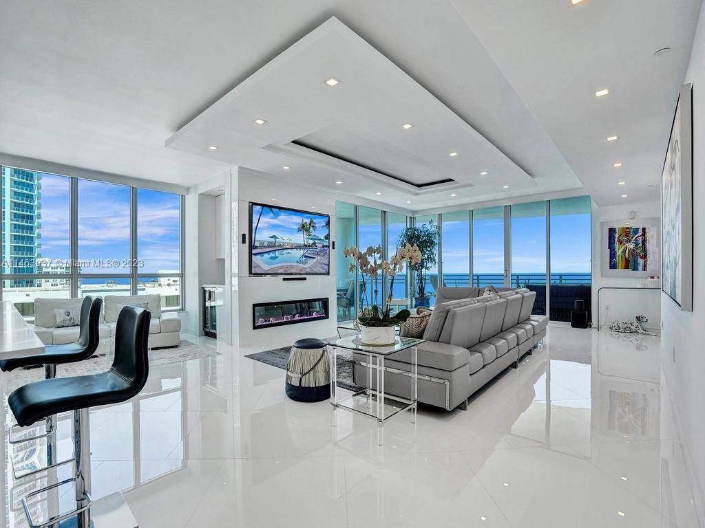 Wow ! Perfect 10 ! Enter from Private Elevator Foyer A Spectacular Newly Renovated Modern Furnished Residence In Luxurious Oceanfront Boutique Diplomat Residences Best Direct Ocean Intracoastal City Views !
