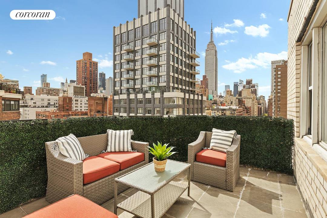 Welcome to Residence 18B at 201 East 36th Street a thoughtfully renovated two bedroom, two bathroom home offering a seamless blend of comfort, functionality, and outdoor living.