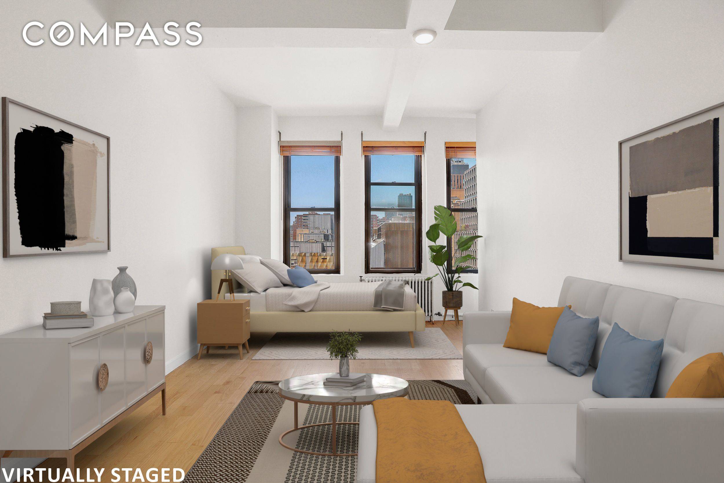 Estate Sale. Welcome to Apartment 10E, a bright and airy loft style studio located in the historic condo Kheel Tower, a striking Art Deco building in the heart of Chelsea.