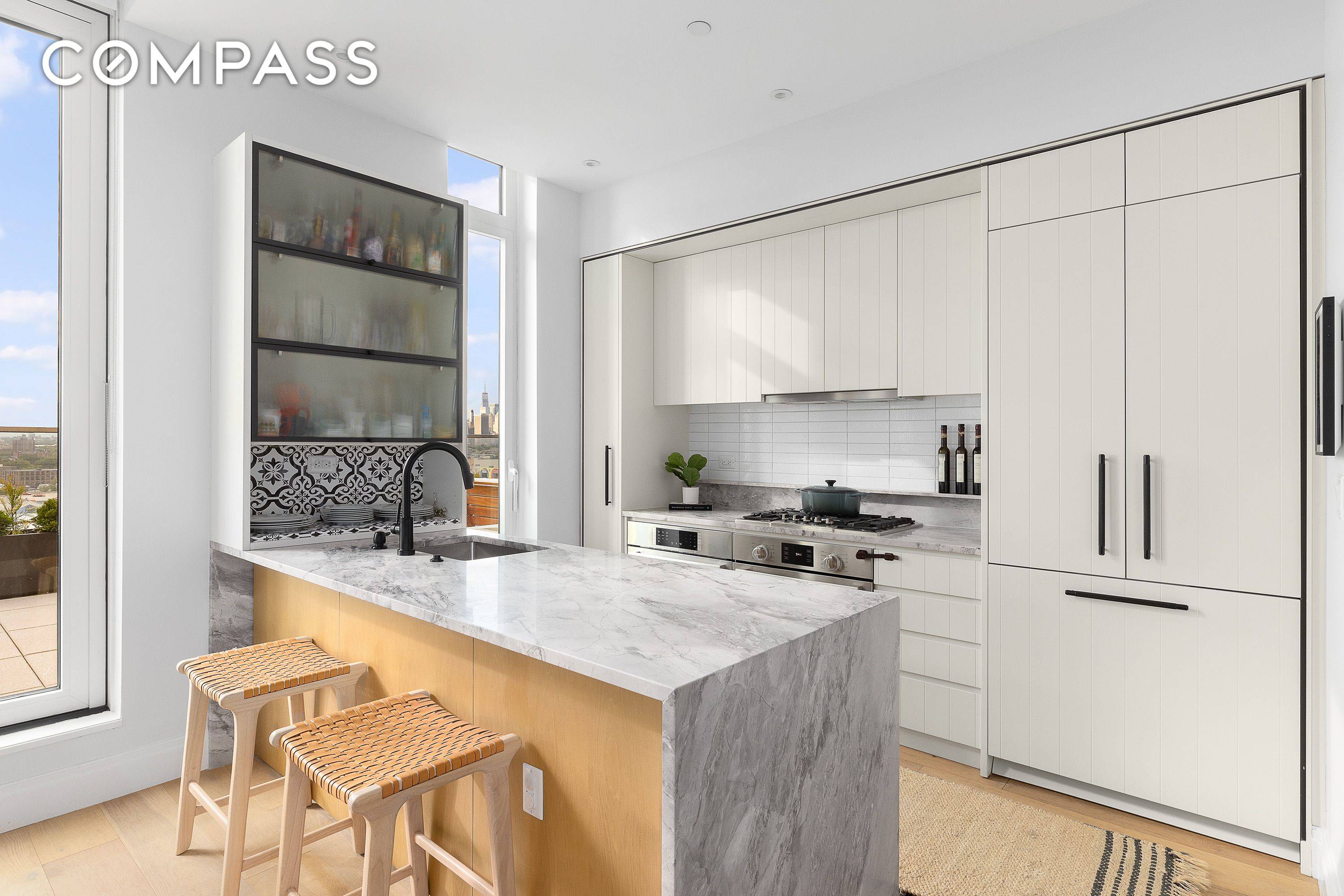 Welcome to Penthouse 1002 at Arbor Eighteen, a light filled three bedroom, two and a half bathroom sanctuary with triple exposures, soaring 10'9 ceilings, and oversized 8 foot windows that ...
