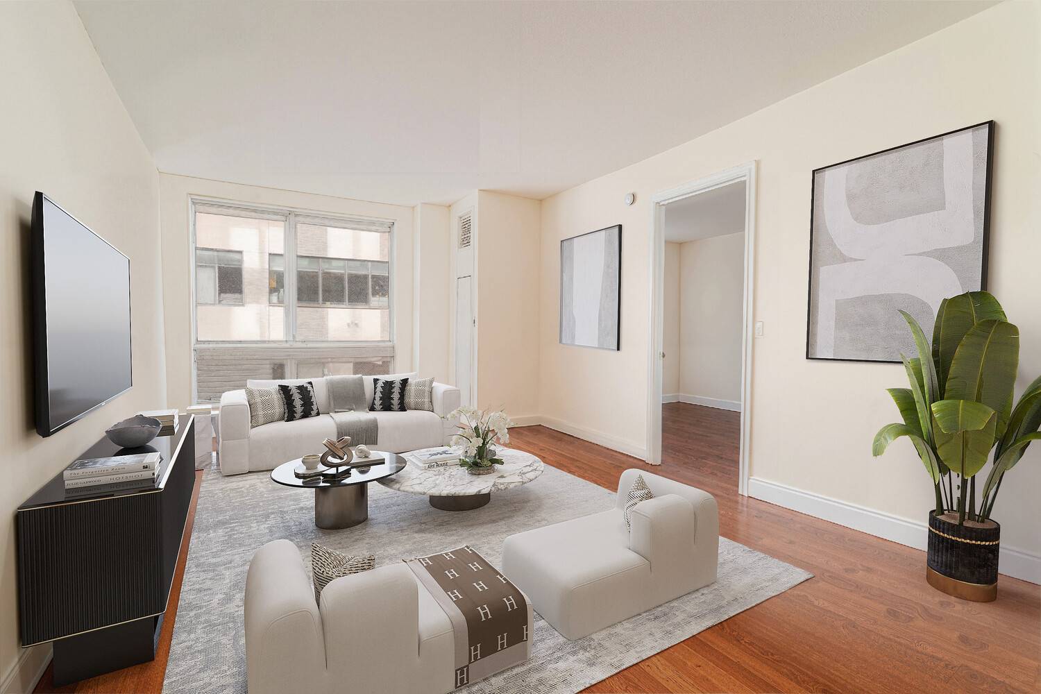 Experience luxury living in this stunning 2 bedroom, 2 bath residence spanning 1, 190 square feet in the heart of Battery Park City.