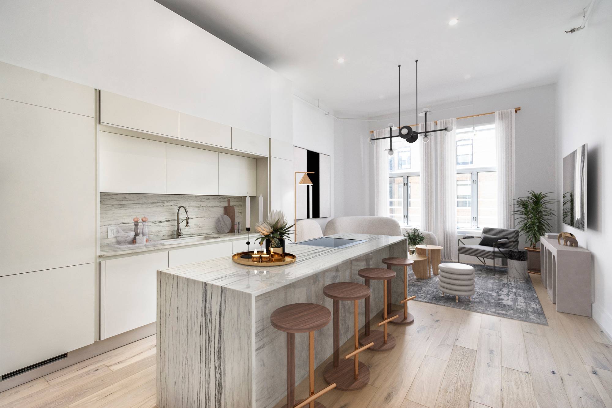 This triple mint, contemporary loft is the perfect one bedroom home for the discerning Clinton Hill buyer.