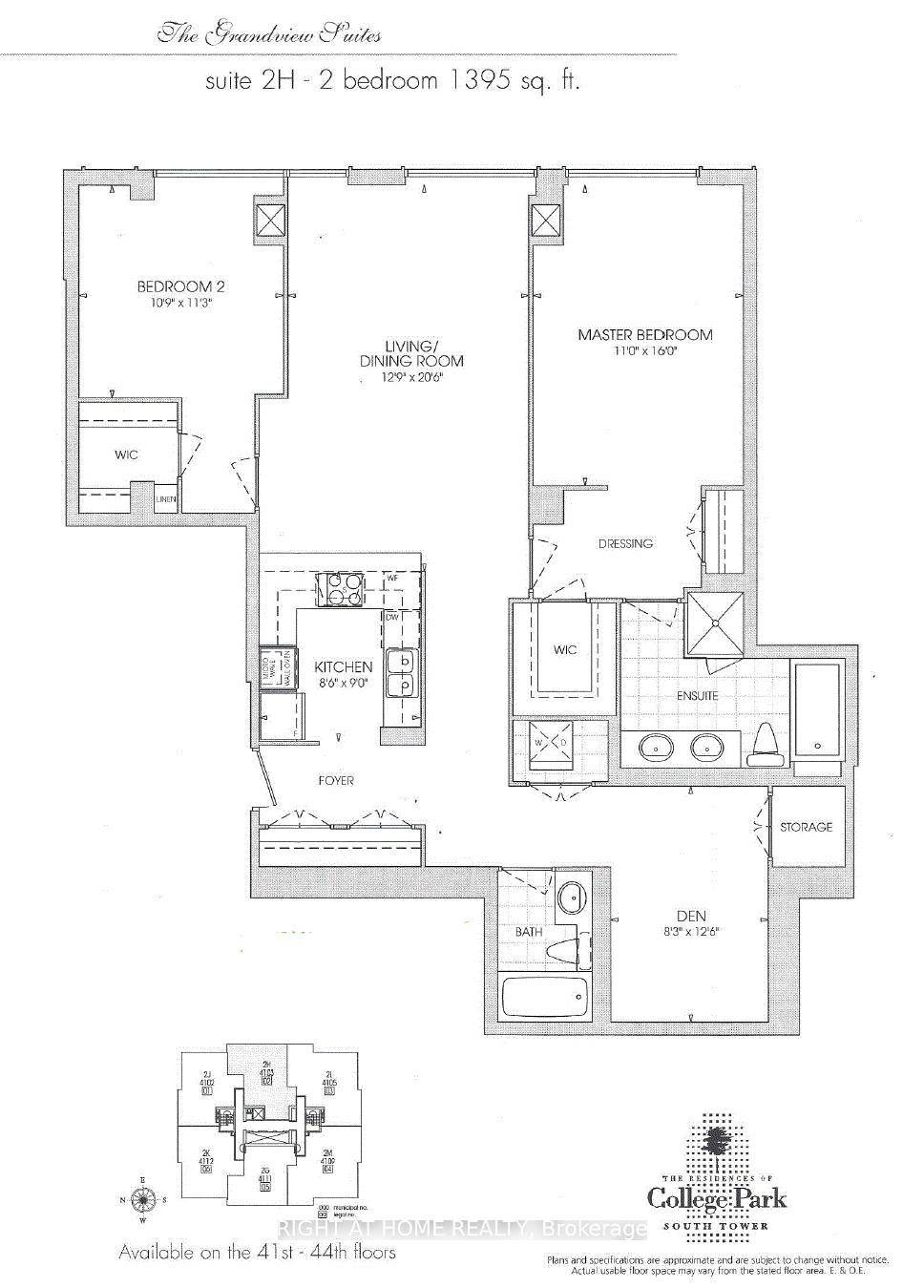 Live in the heart of the city in this East facing downtown Toronto, high floor, 9' ceiling, spacious 2 bedroom den and 2 bathrooms at College Park II.