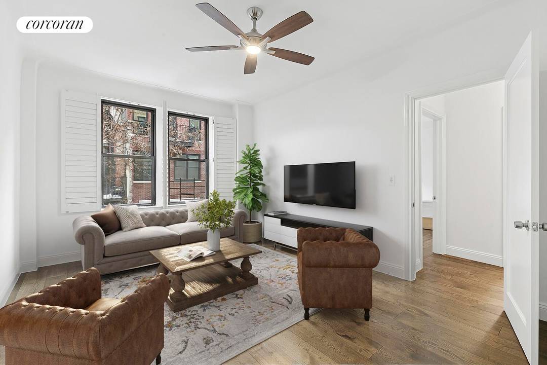 Tastefully renovated. Broad proportions.