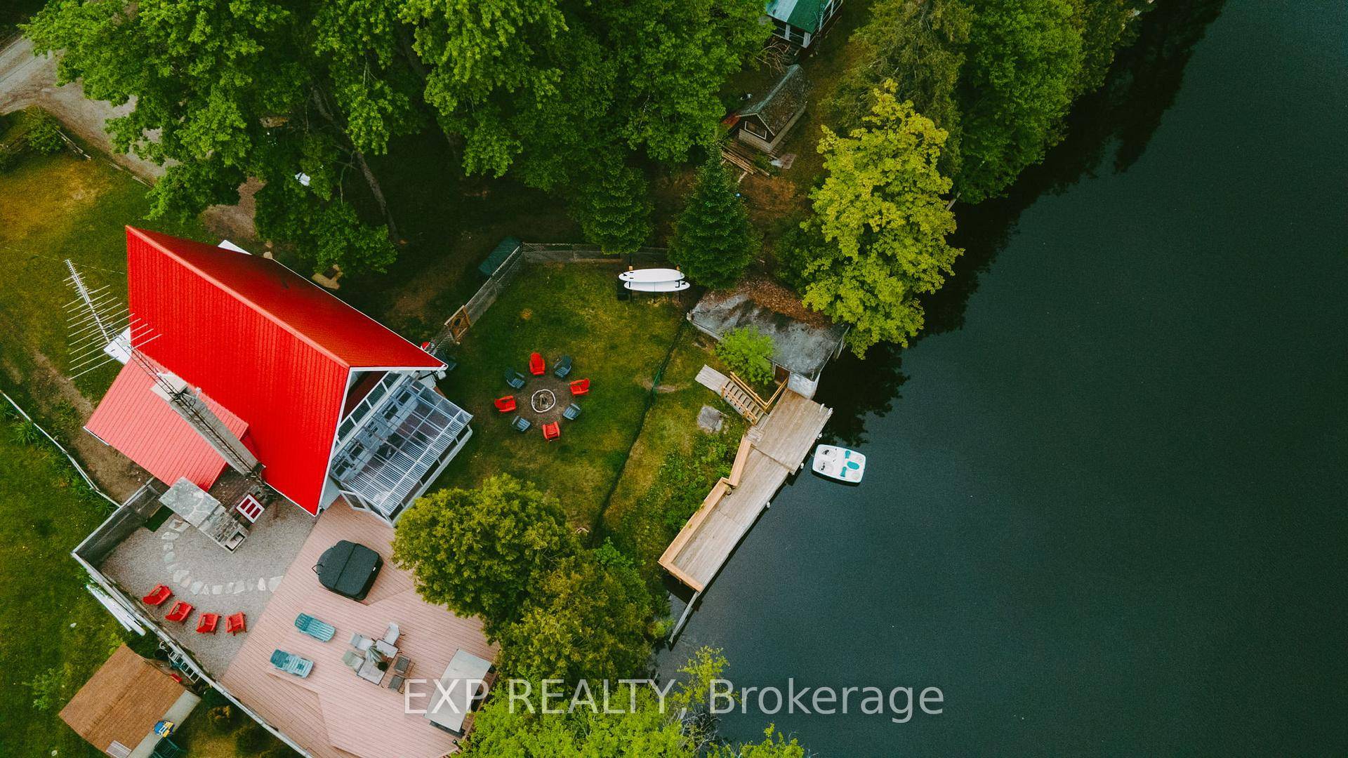 Welcome to A Red Frame a cozy, fully turnkey 4 season A frame cottage nestled on the banks of Burnt River, just 8 minutes from Fenelon Falls.