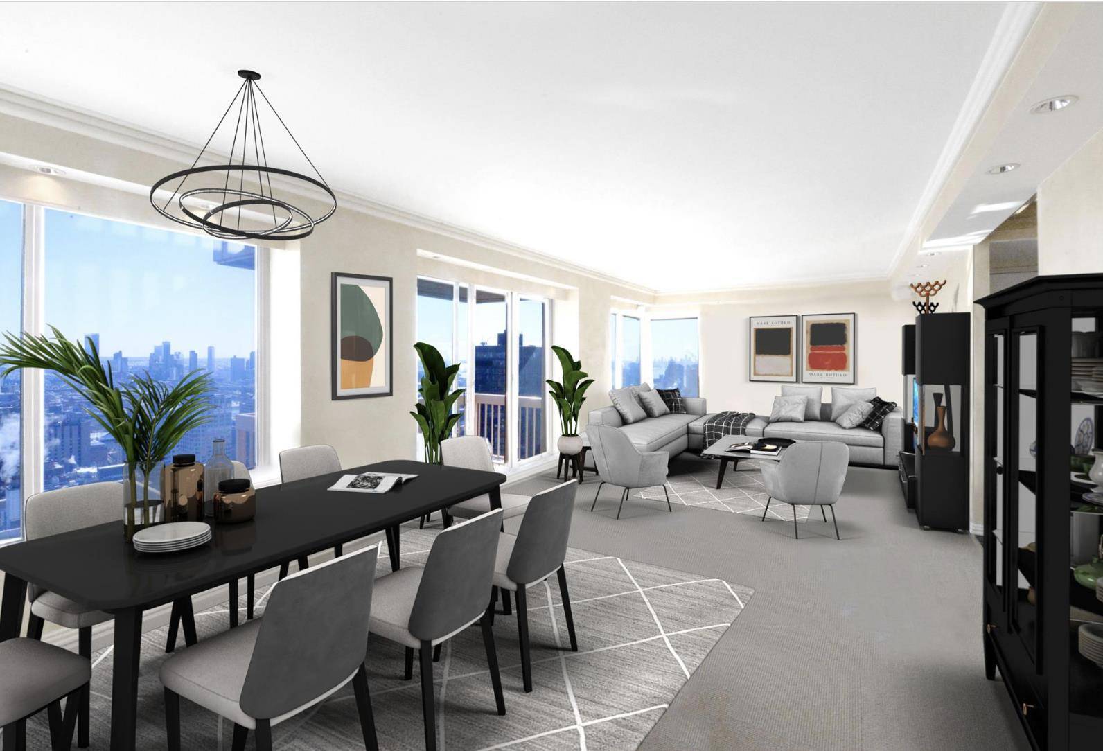 TEMPORARILY OFF MARKET, PLEASE CALL IF YOU HAVE A CLIENT OR QUESTIONS Residence 43B is an elegant high floor corner apartment featuring unobstructed panoramic views of the skyline stretching as ...