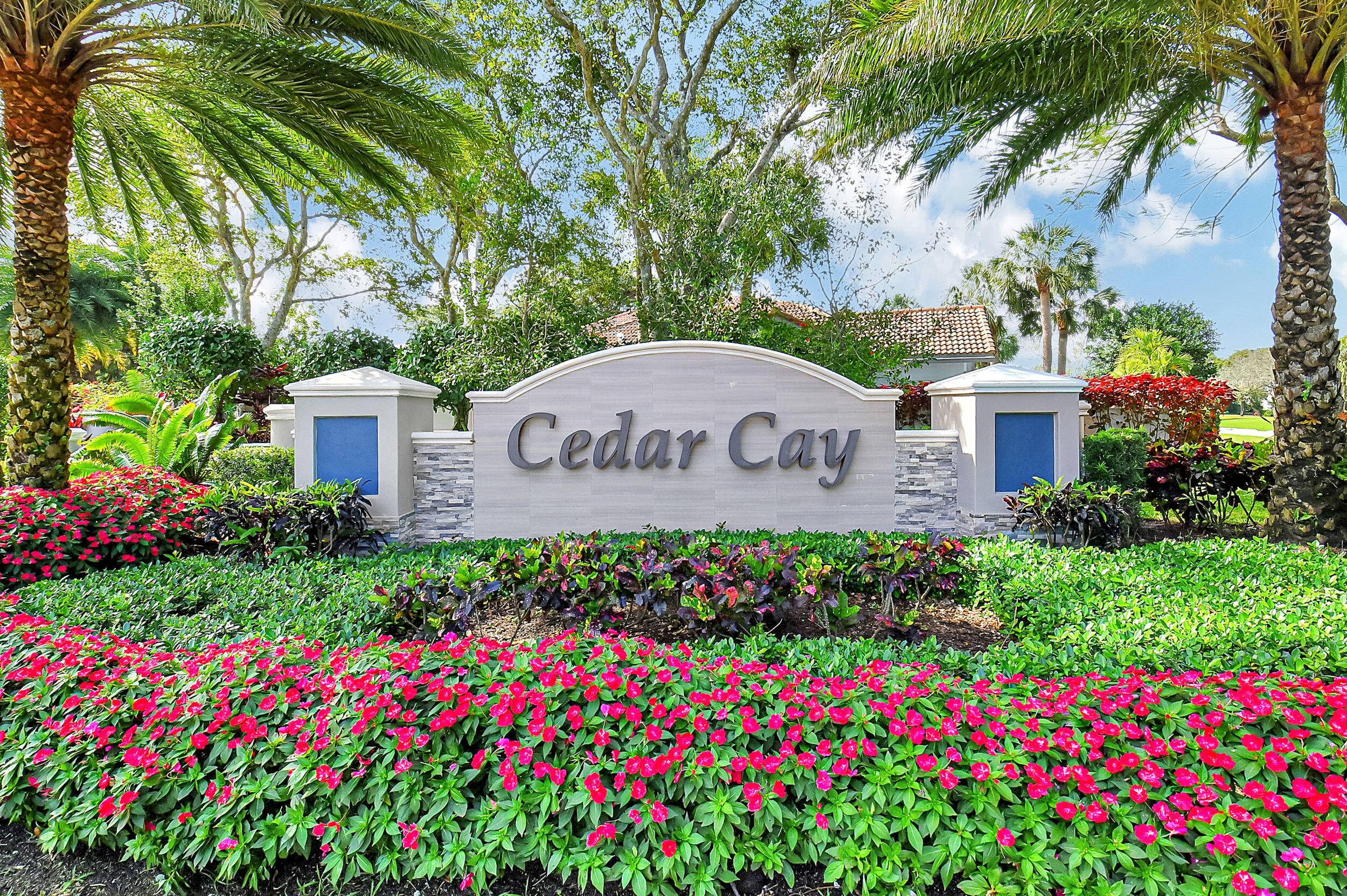 Enjoy the ultimate seasonal getaway in this stunning 3 bedroom, 2 bath one story townhome located in the sought after village of Cedar Cay in Broken Sound Country Club.