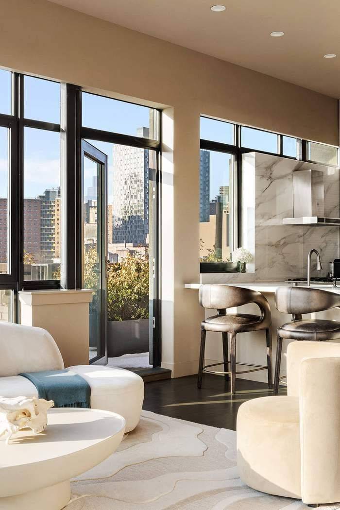 Penthouse B at 17 Convent Avenue is a distinctive, design forward four bedroom condominium residence, presently configured as two and a half bathrooms, with the ability to be seamlessly converted ...