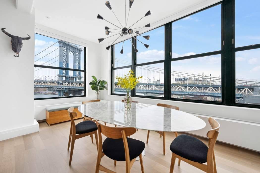 This breathtaking northeastern corner loft just recently underwent a meticulous full gut renovation, completely reconfigured and transformed into the true essence of DUMBO loft living.