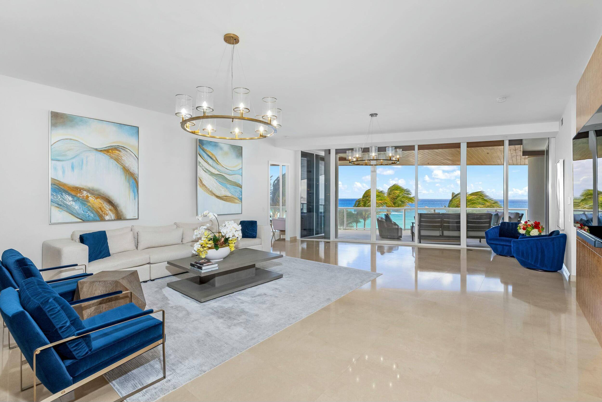 Residence 304 at One Thousand Ocean presents a rare opportunity to own a direct oceanfront unit, offering unparalleled luxury and exclusivity.