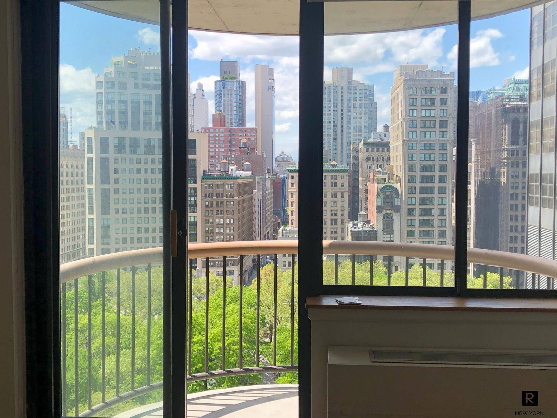 Direct park view. Large 1BD with Private Balcony, Direct View of Madison Square Park, 1BD home awaits you in this full service, Luxury doorman building, just steps from Madison Square ...
