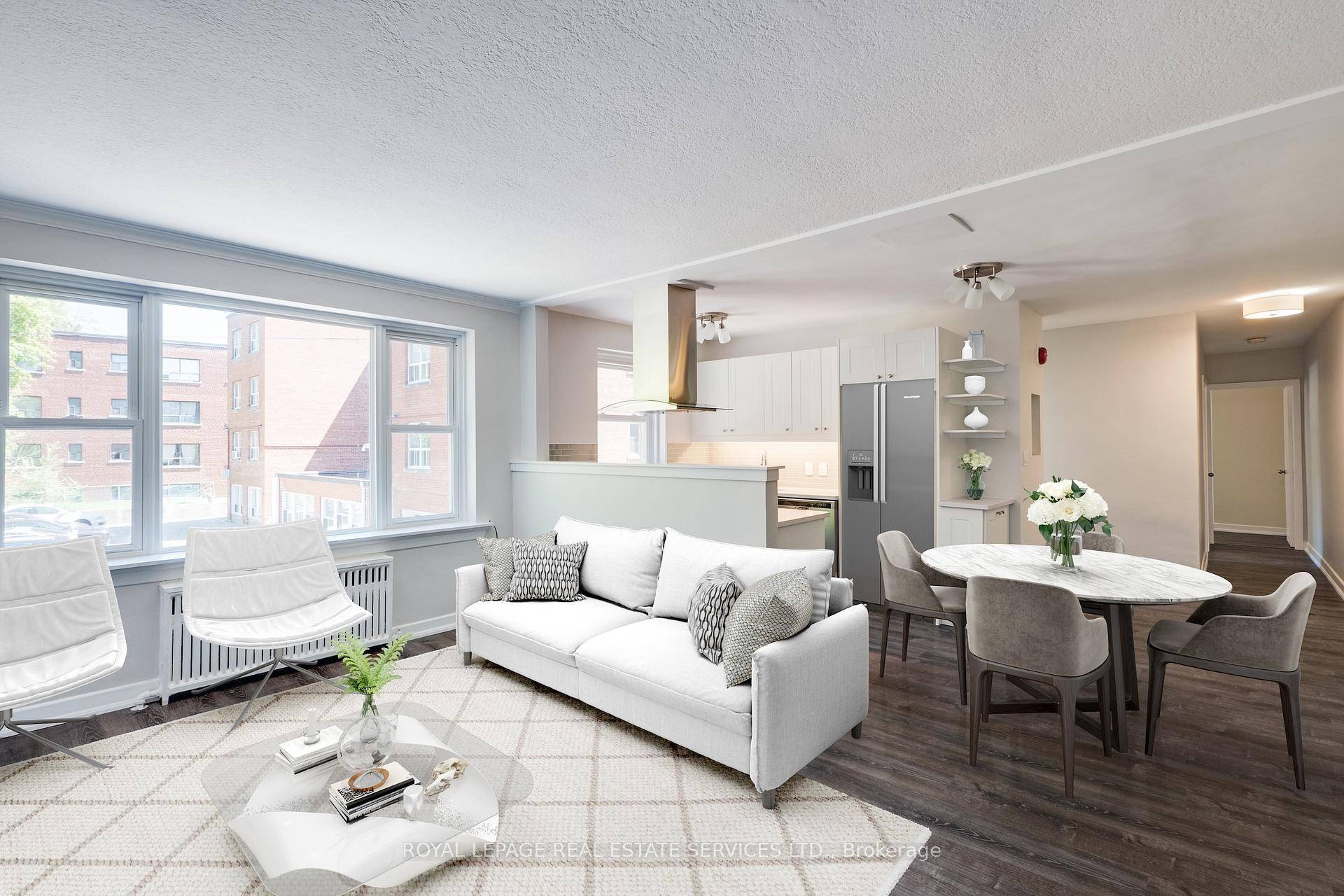 Big, bright, recently renovated 2 bedroom apartment is conveniently located just steps from Humbertown Plaza and a bus stop for a 5 minute ride to Royal York Subway.