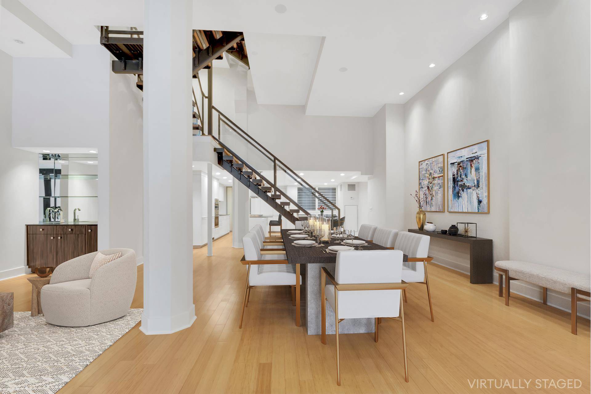 Grand townhouse residence now available at 415 Greenwich Tribeca's premier condominium building.