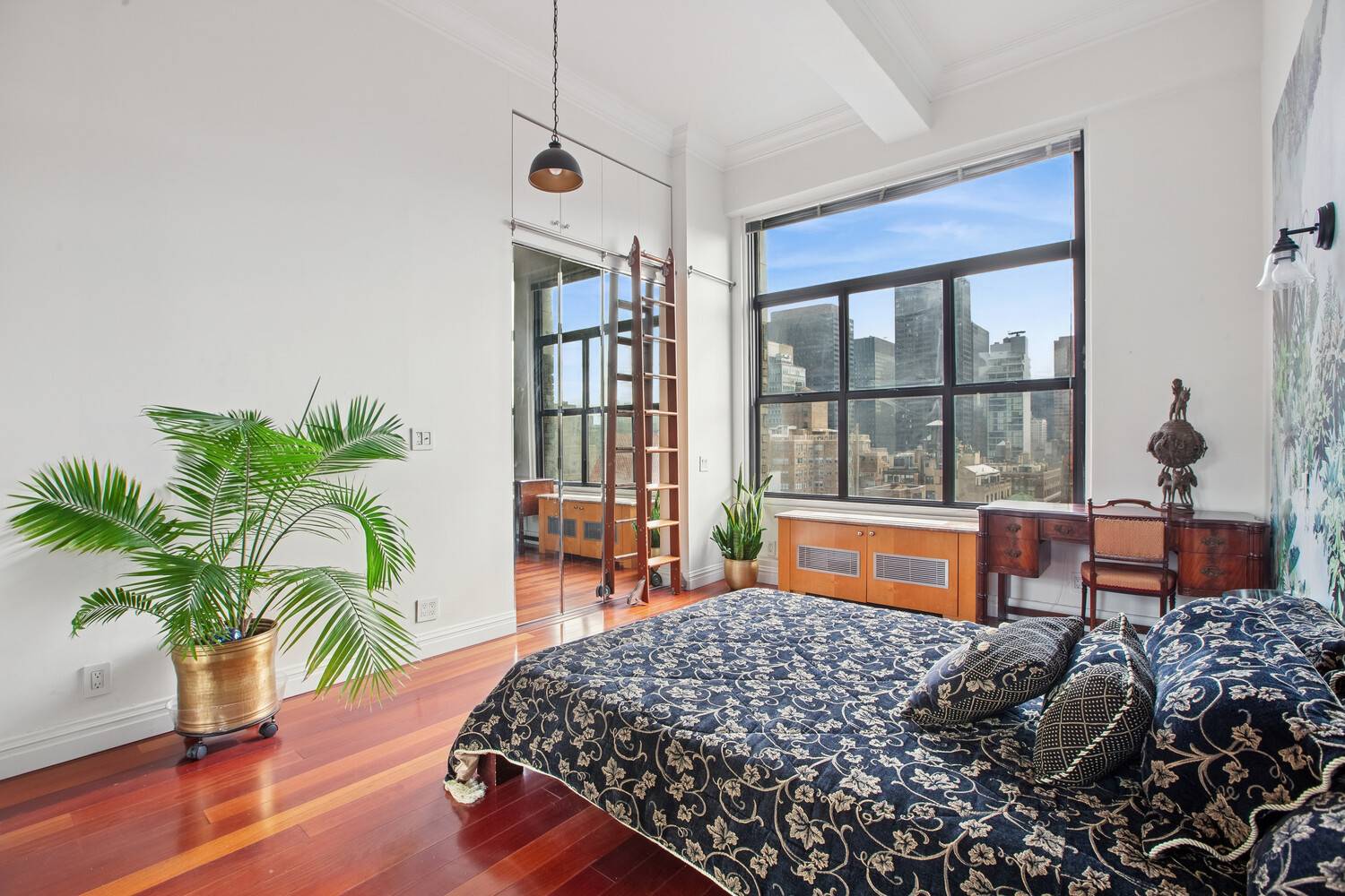 Welcome home to this completely reimagined designer residence, where soaring 13 foot beamed ceilings, custom floor to ceiling closets, Brazilian hardwood floors and an expansive living and dining area set ...