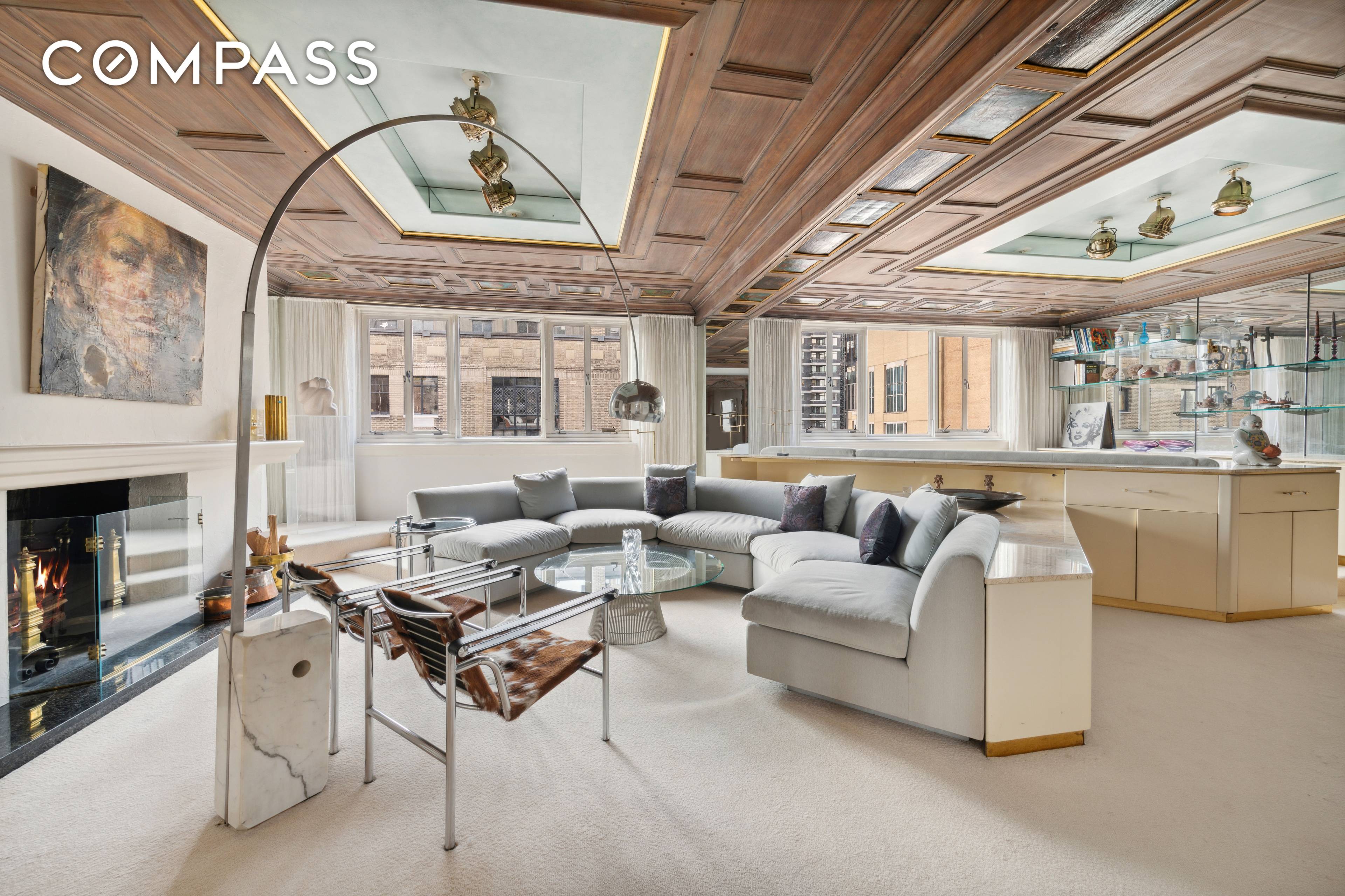 High on the 15th and 16th floors of the Hotel des Artistes is this unique architect designed three bedroom duplex residence.