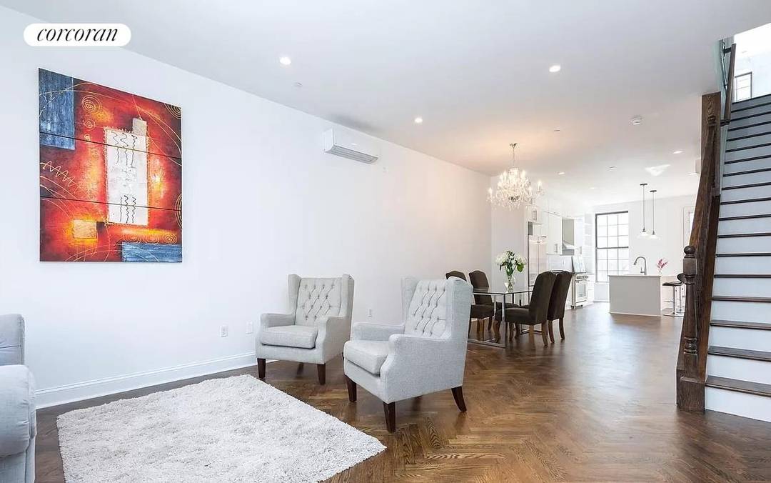 This classic brownstone has 4 bedrooms, 4.