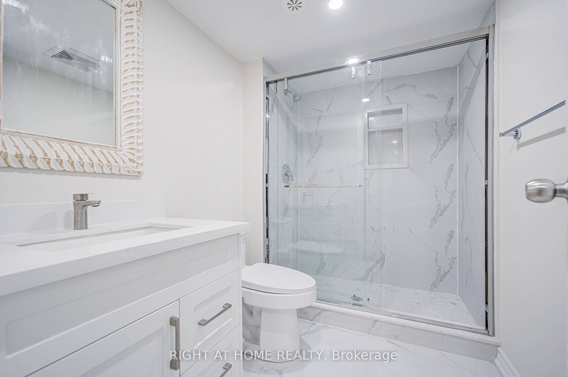 Basement With a Private Bathroom.