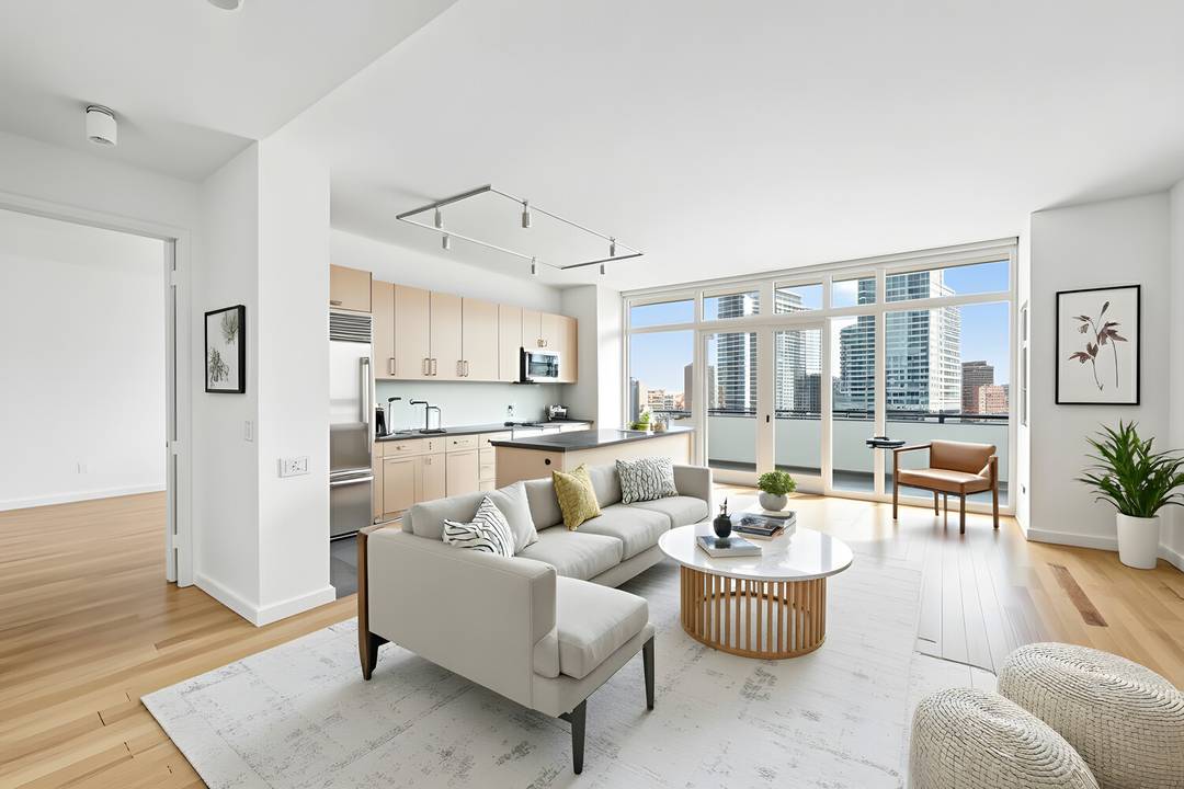 Split Two Bedroom with Amazing Sunlight, and Private Terrace with Unobstructed Views Soaring above the city on the 34th floor, this stunning 2 bedroom, 2 bathroom residence at 325 Fifth ...