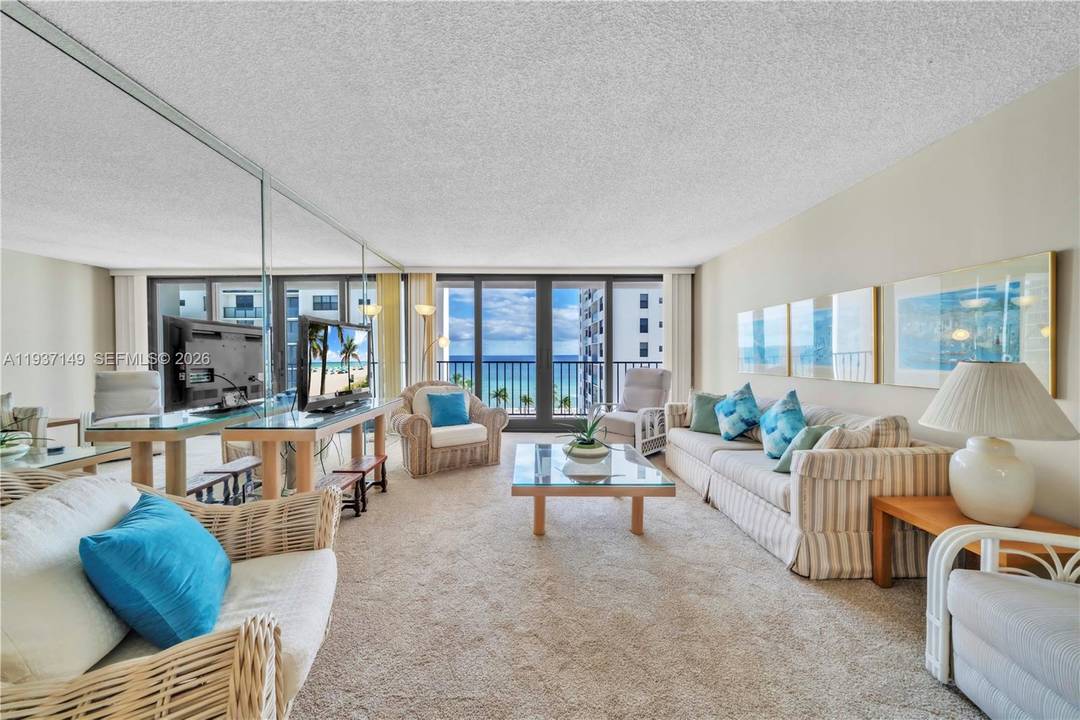 Brilliant, direct ocean view from open balcony overlooking the South Florida sea.