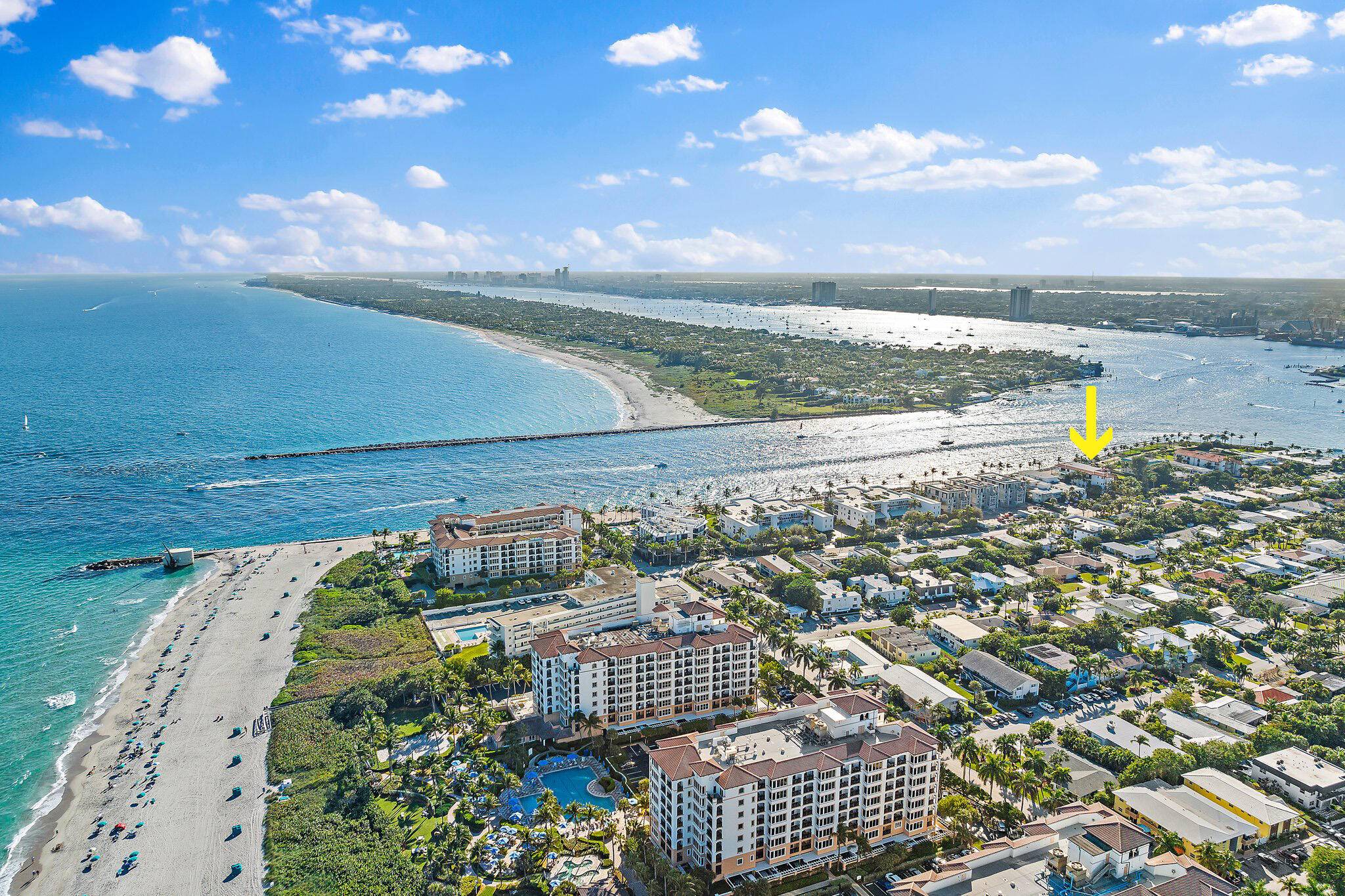 Live on the water in this furnished, annual rental available now.