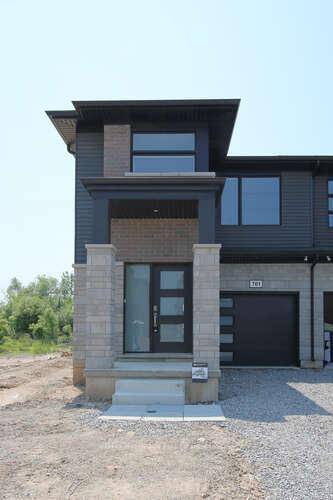 This brand new home offers modern living with kitchen.