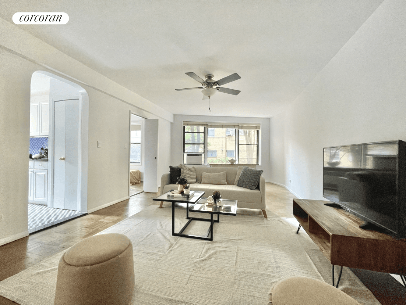 BRAND NEW PRICE ! This bright and airy corner unit is a non traditional ground floor apartment that sits five steps above ground level, offering elevated privacy and south facing ...