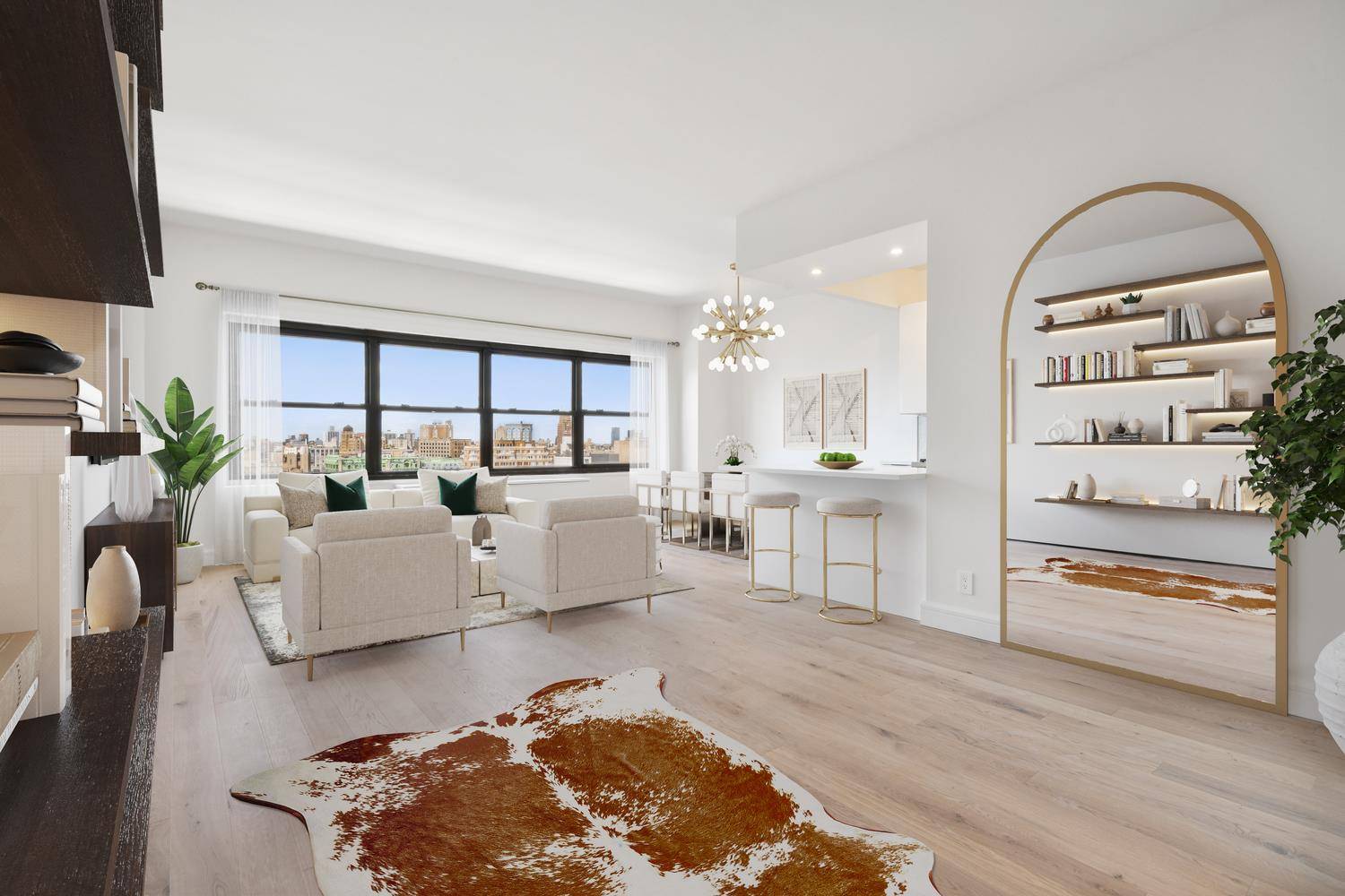 NO BOARD APPROVAL FOR THIS TRIPLE MINT RENOVATED, TOP FLOOR, BR 1BATH W ALCOVE APT COOP W STUNNING, SWEEPING VIEWS Never occupied, sunny, top floor, serene, West and North facing, ...