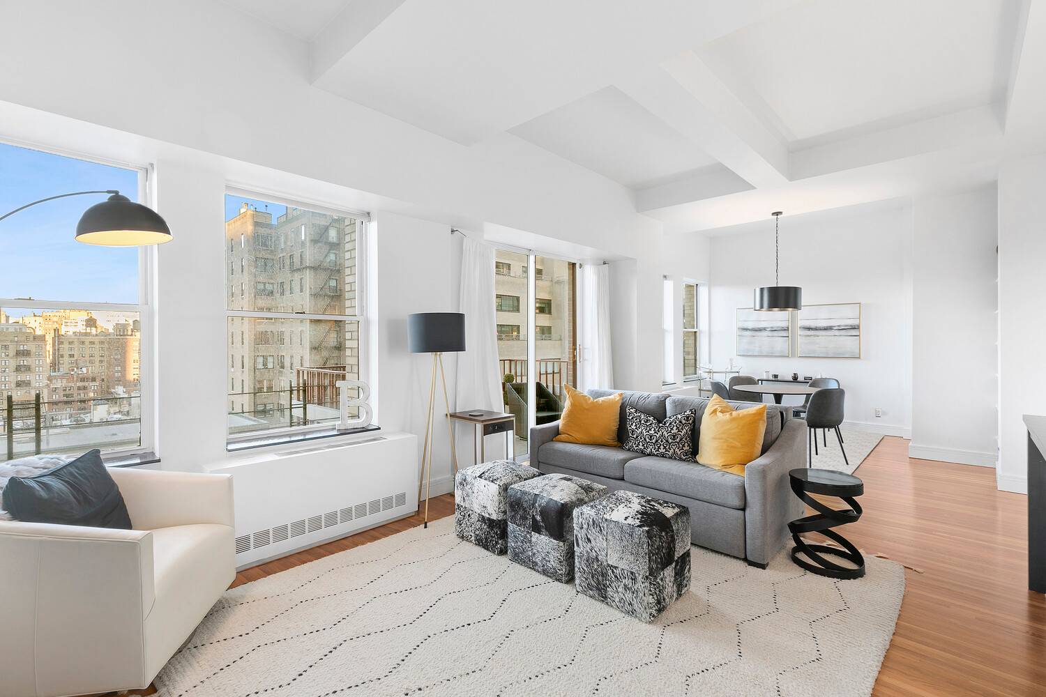 A Timeless Central Park Lifestyle in Lenox Hill Awaits Graced with two private balconies and open city views, this charming 2 bedroom, 2 bathroom corner rental spreads a clean, modern ...