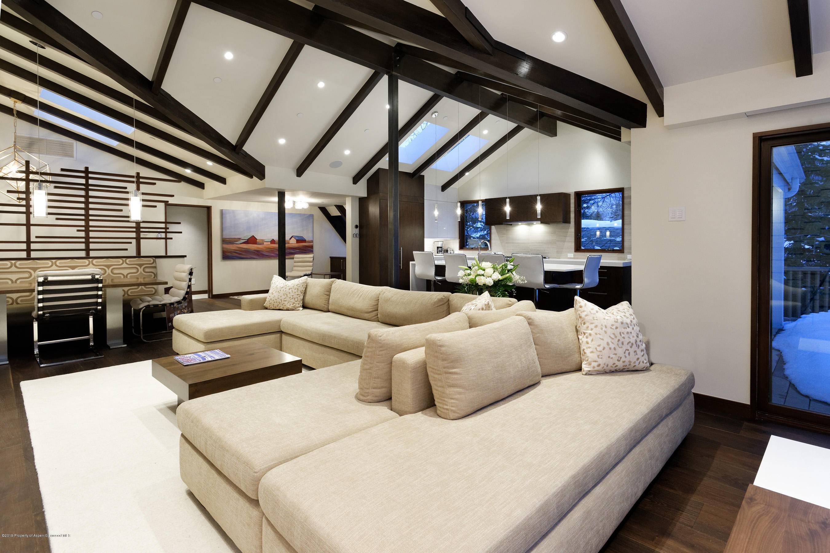 This newly remodeled Aspen core property features an open floor plan, excellent entertaining space and all new chic finishes and furnishings.