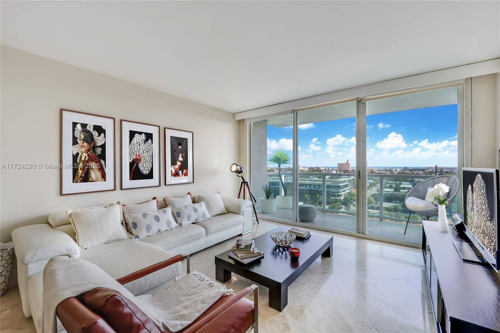 Stunning east facing 2 bedroom 2 bath unit at The Floridian Condo with breathtaking views of the Ocean and Miami Beach.