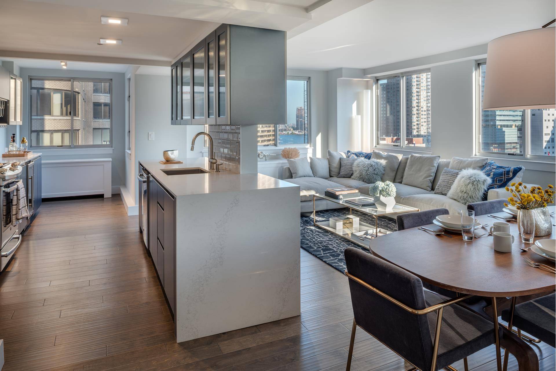 Designed by Andres Escobar this two bedroom, two bath condo offers open city views to the South, East and West which include the Empire State Building, East River and South ...