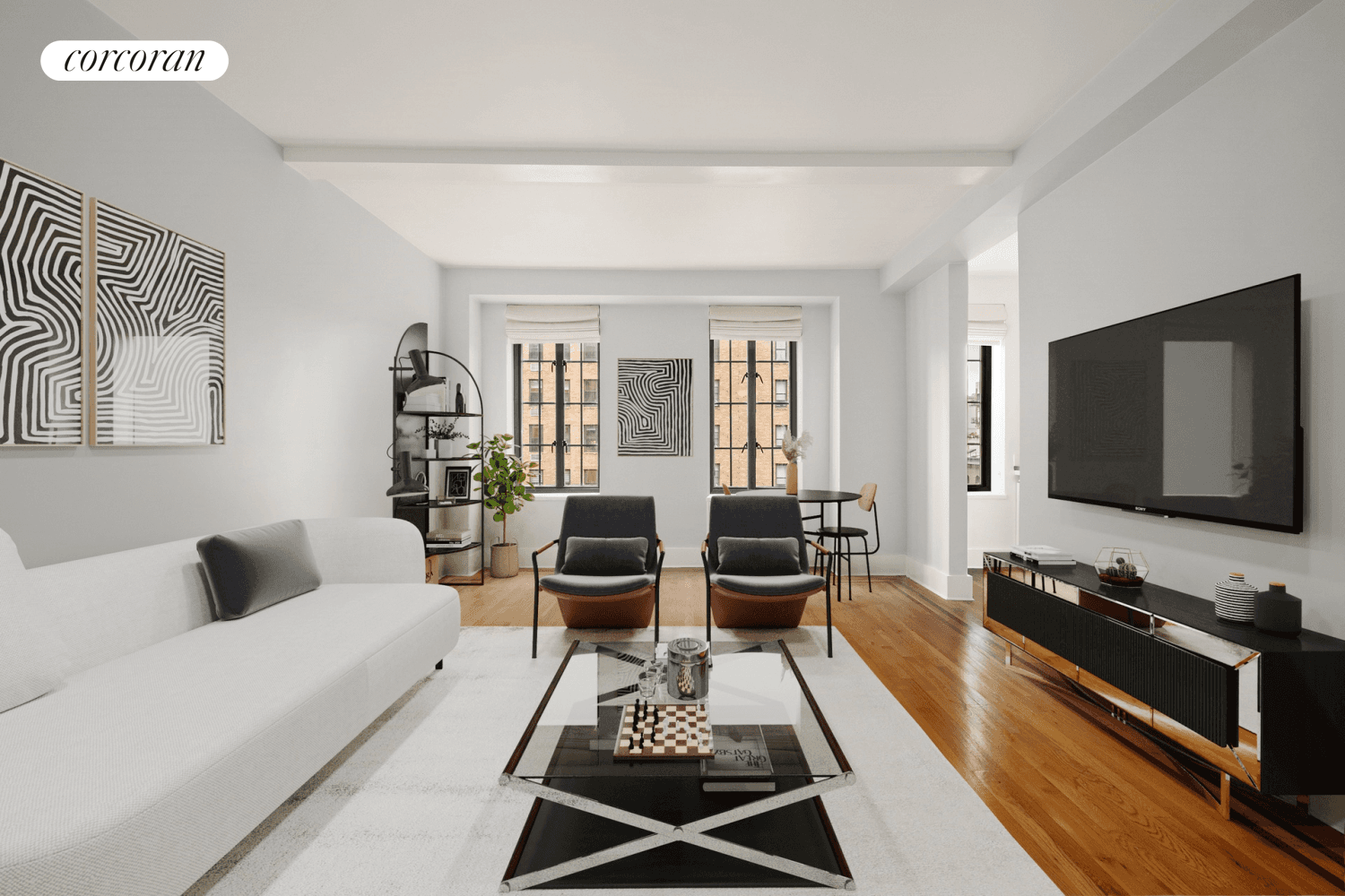 You've found your perfect city sanctuary in this sun splashed alcove studio featuring high end finishes and open sky city views in the heart of Chelsea.