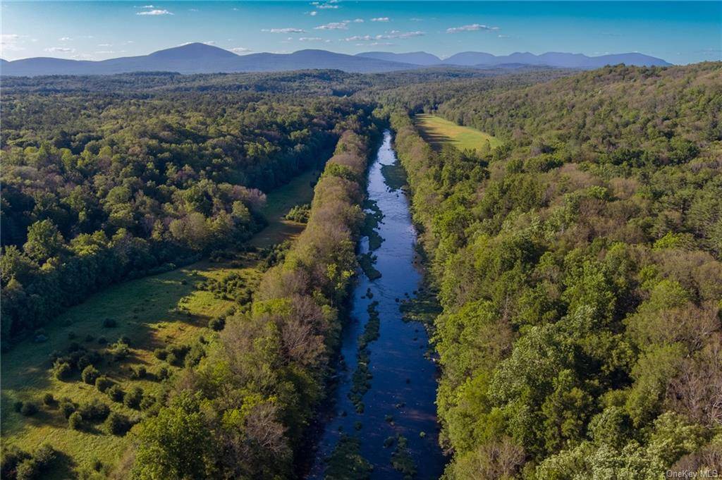 Extremely rare opportunity to own a very private 144 acres with long frontage on the Esopus Creek with a beach area at the water's edge minutes from Stone Ridge hamlet ...