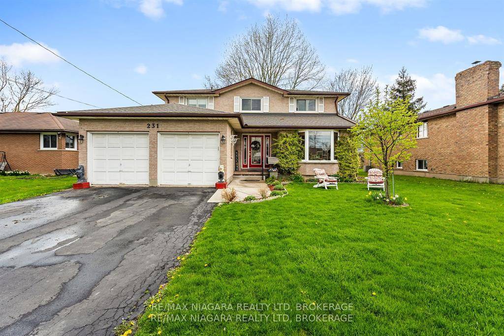Welcome to 231 West Side Road in Port Colborne, a spacious two storey family home with a double car garage, featuring a ceramic tile entryway and a grand oak staircase ...