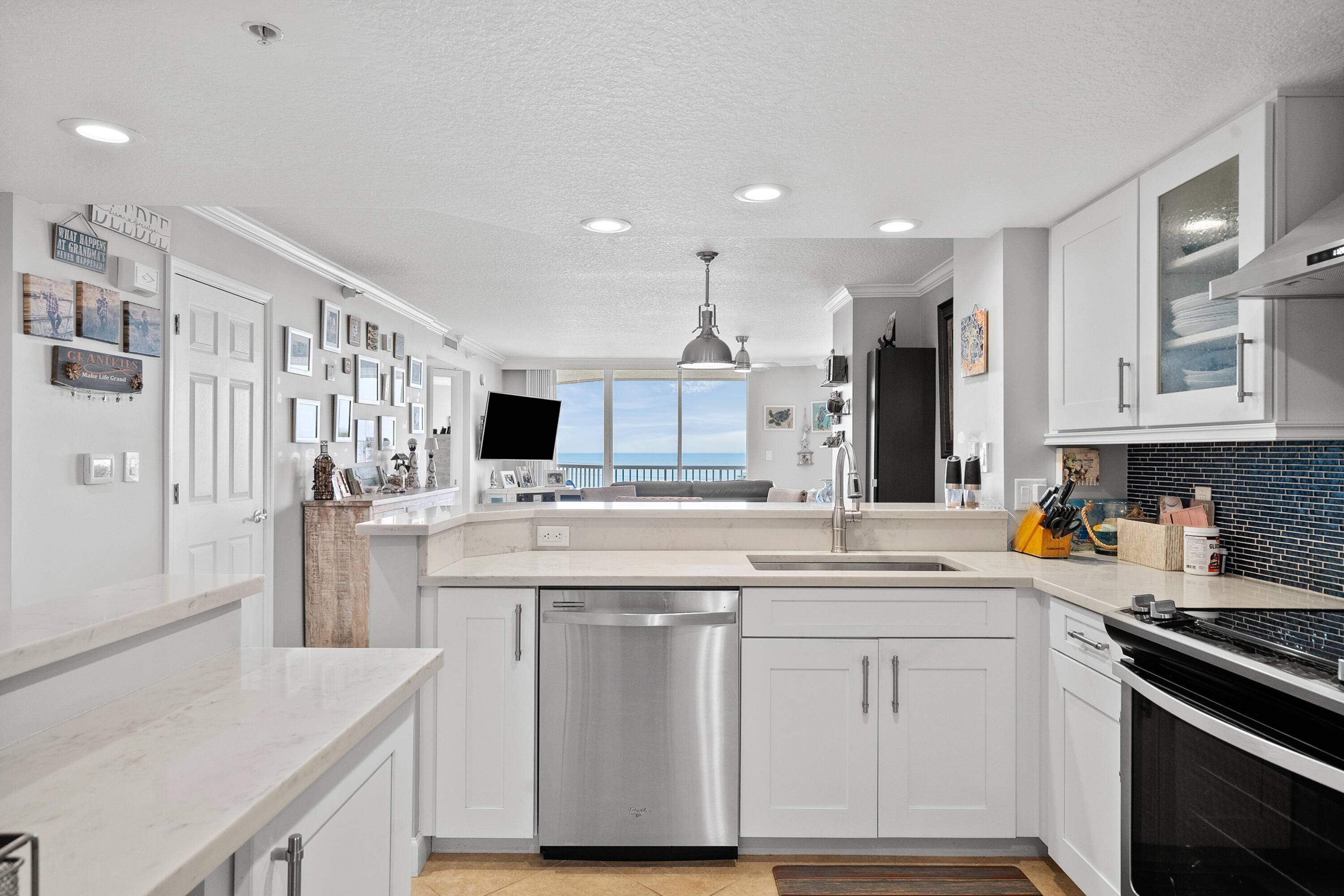 This stunning 2 bedroom, 2 bath oceanfront Intercostal condo at Seaward offers newly upgraded features with a lovely coastal flare.