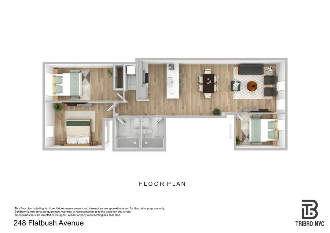 Amazing 3 bedroom, 2 bath in Flatbush with laundry.