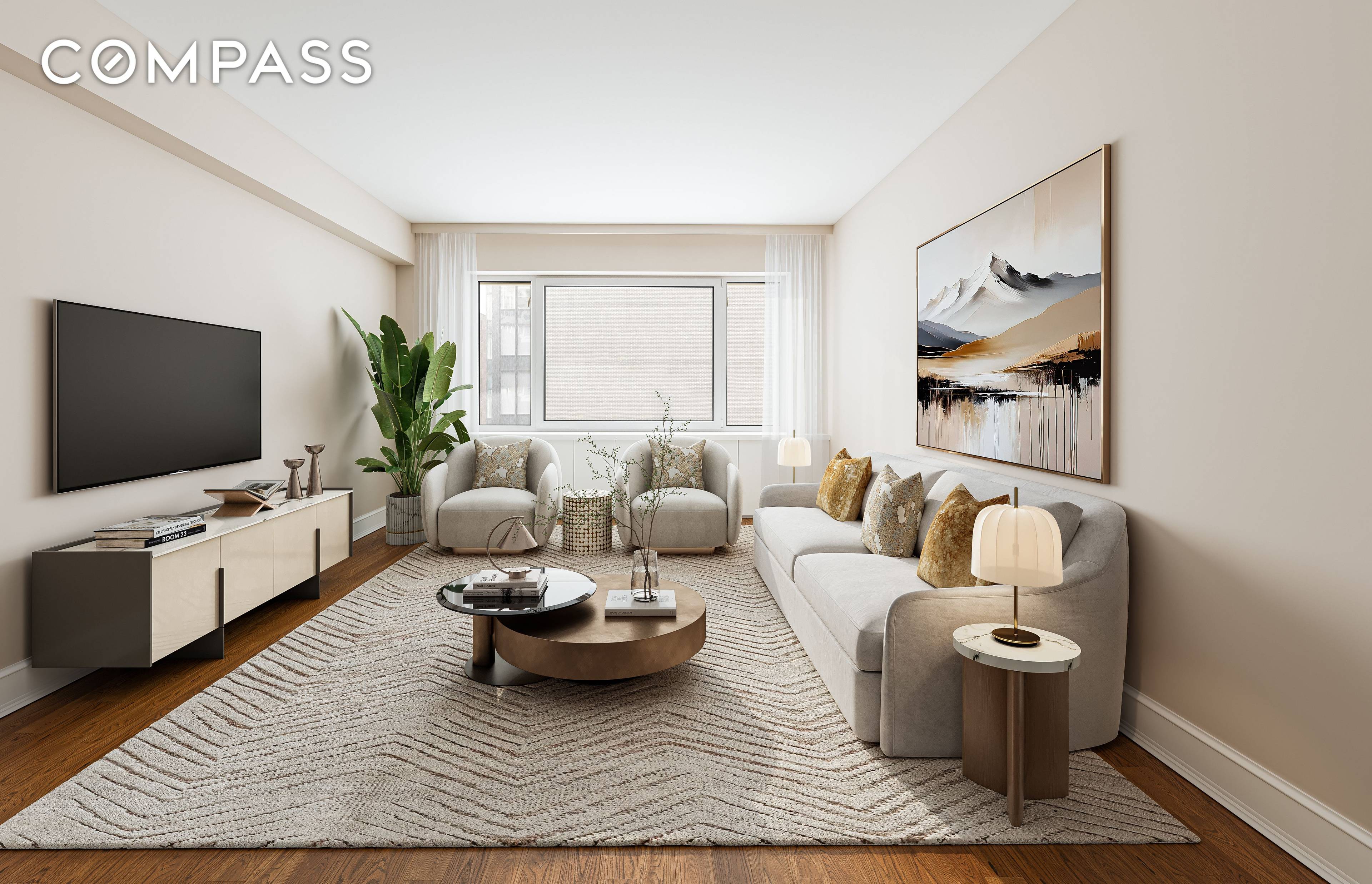 Expansive and beautifully designed, this 3 bedroom, 2 bathroom home sits in the heart of Midtown in an exclusive boutique full service condo.