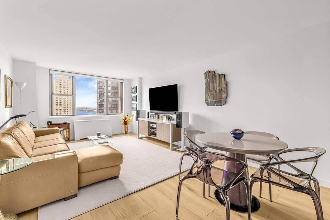 Sun Drenched River Views amp ; In Unit Laundry Stunning High Floor One Bedroom !