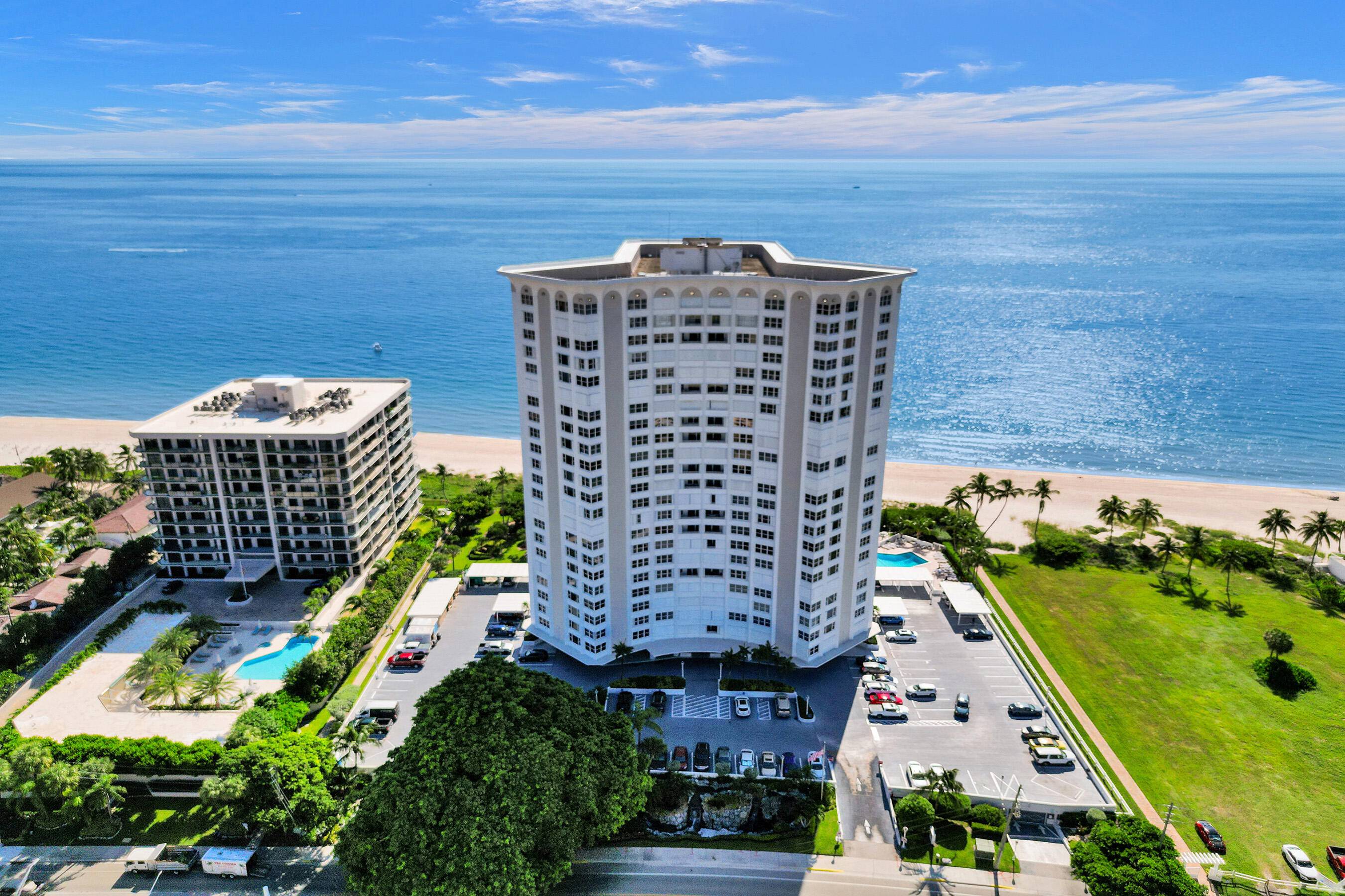 Experience stunning Atlantic Ocean views from this elegant 2 bedroom, 2 bathroom condo perched on the 15th floor of a highly sought after beachfront building.