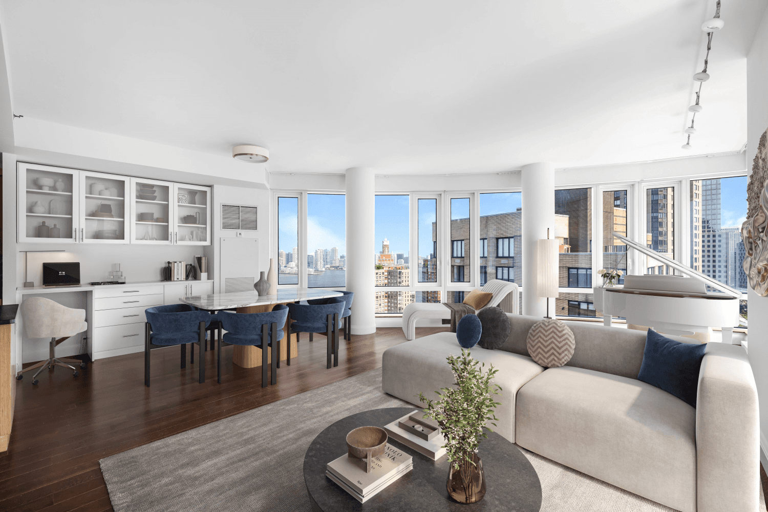 Dramatic sunsets over the Hudson River await in this sprawling 3 bedroom, 2 bathroom condo at the LEED Platinum certified Visionaire with energy efficient technology and air and water filtration ...