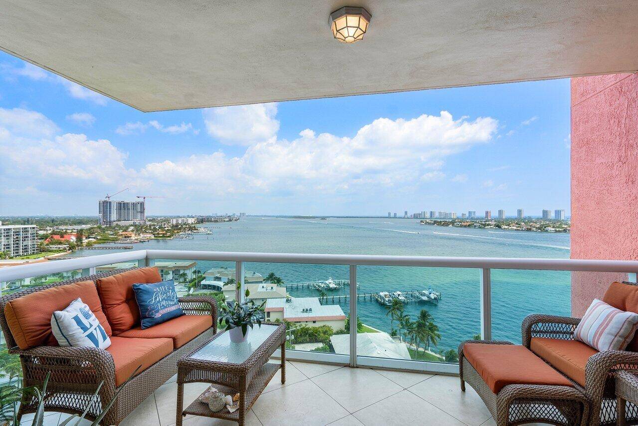 Beautifully updated 14th floor END UNIT w 2BR den, 2BA overlooking the Intracoastal, impact glass, semi private elevator access.