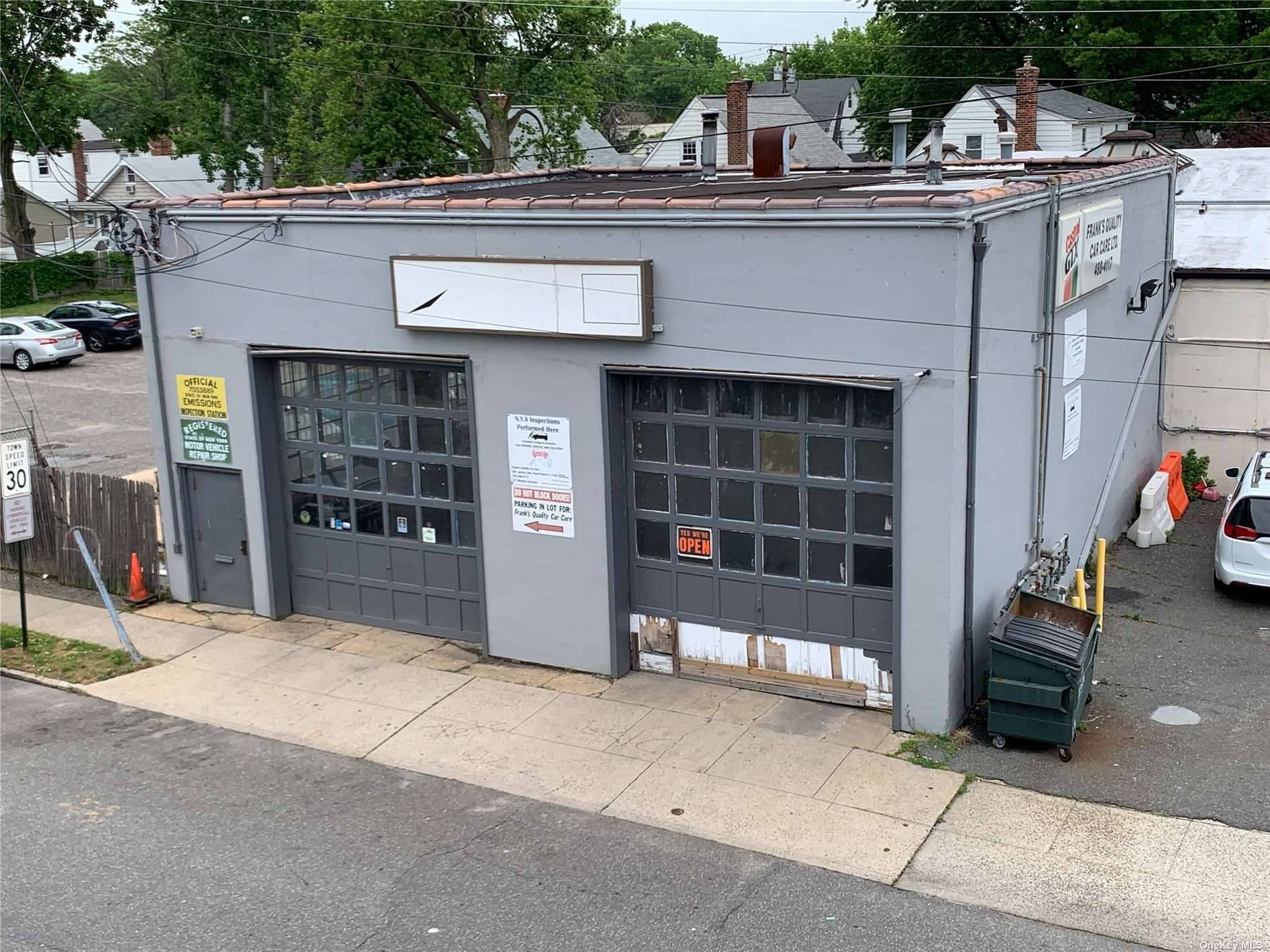 25 Car garage Over 65, 000 worth of equipment including an inspection machine and 3 lifts Spacious waiting area, incredible natural light, upstairs office space.