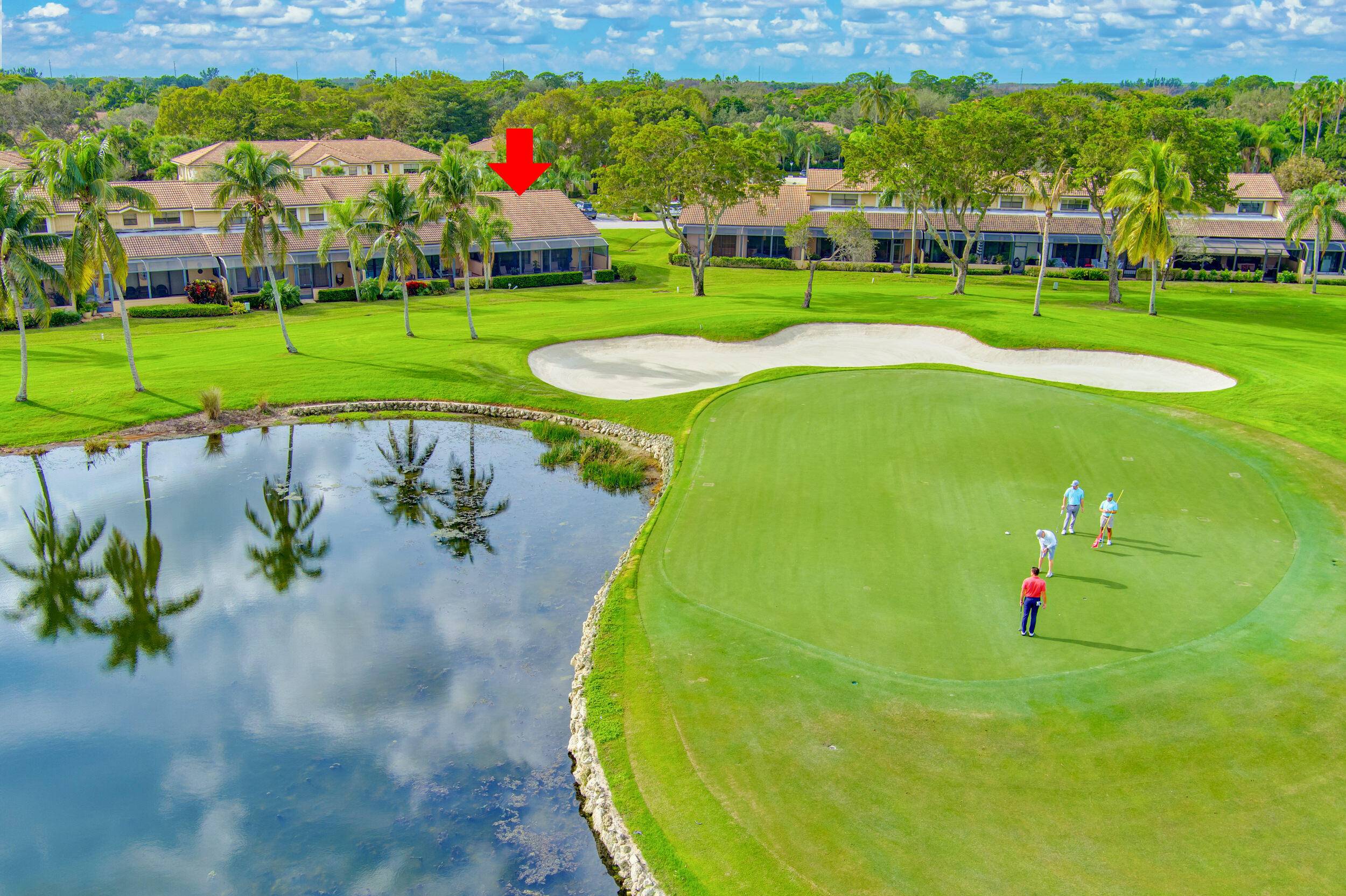SENSATIONAL UNOBSTRUCTED VIEWS OF THE CHAMPIONSHIP PGA NATIONAL GOLF COURSE AND LAKE.