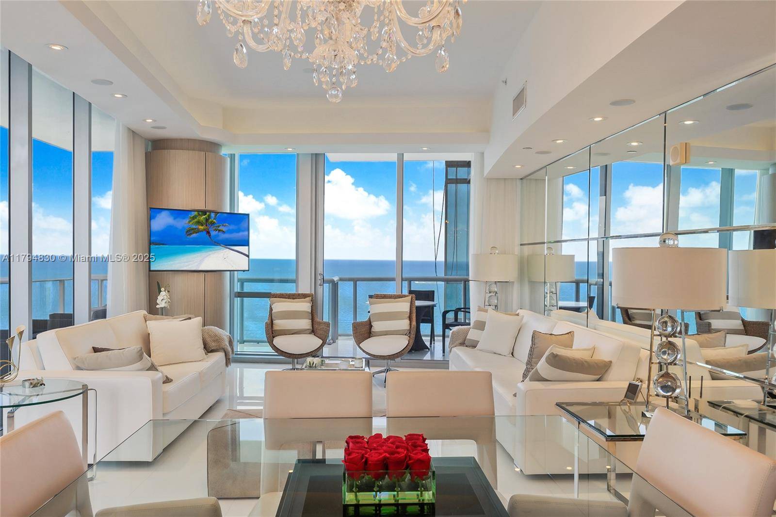Stunning corner residence in Jade Ocean, Sunny Isles Beach s iconic luxury tower by world renowned architect Carlos Ott.